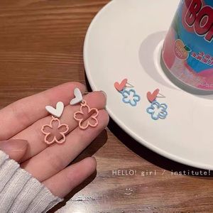 pastel pink floral earring